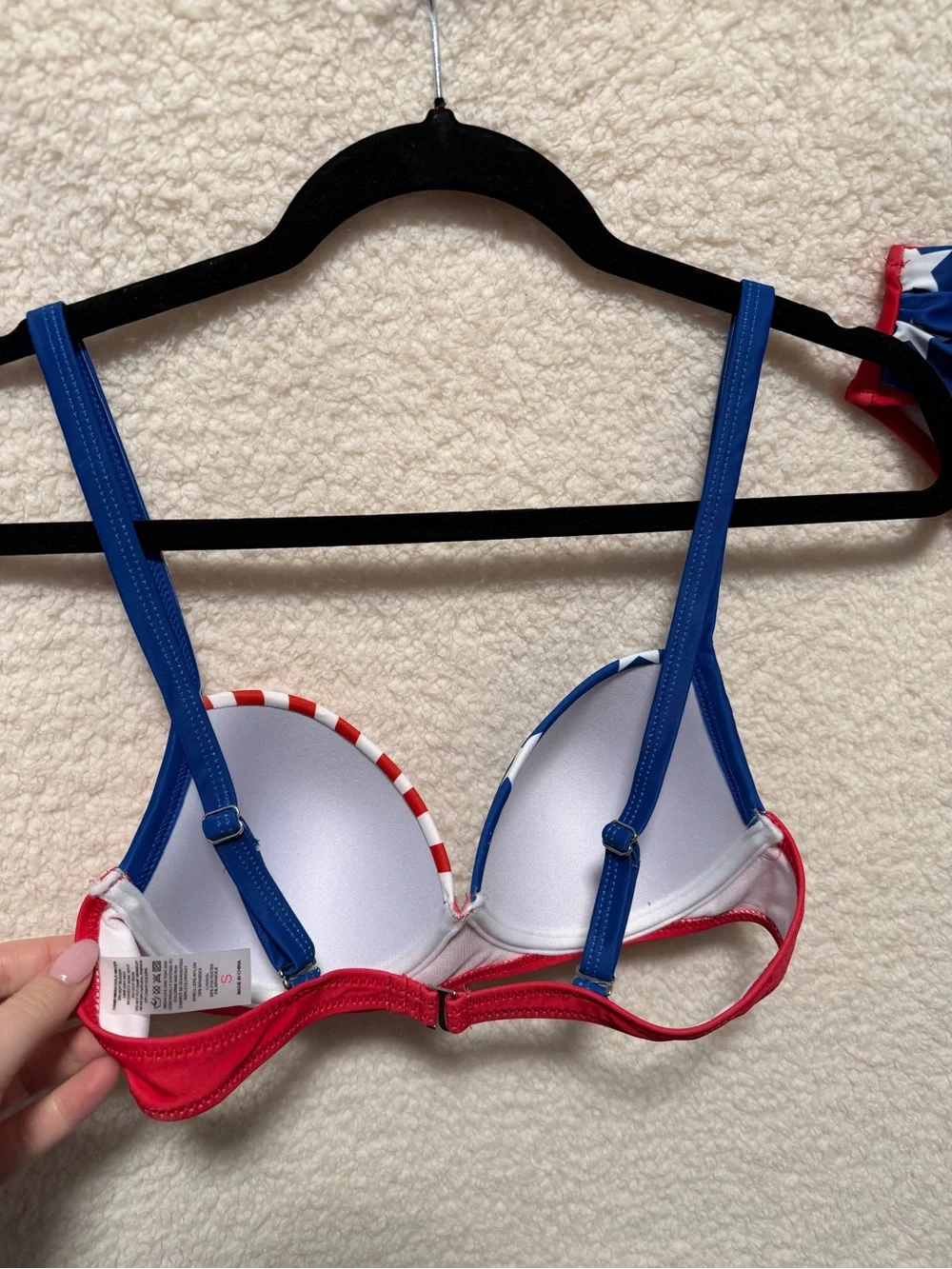 Patriotic Stars & Stripes Women's Bikini Set - Red, White & Blue Size Small NWOT
